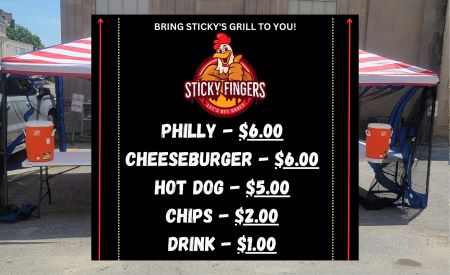Sticky Fingers food truck and menu